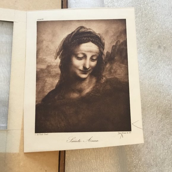 Antique Hel Braun & Cie framed print of Sainte Anne by Leonardo De Vinci - Picture 5 of 9